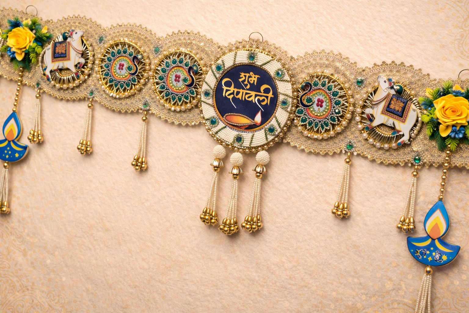 Shubh Deepawali Handmade Door Toran Bandhanwar