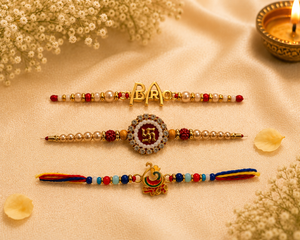 Shree Ganesh Rakhi Trio - View 3