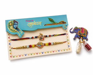 Shubh Ganesha & Krishna Rakhi Duo - View 3