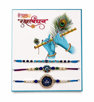Shri Radha Krishna Nazariya Rakhi Trio - View 3