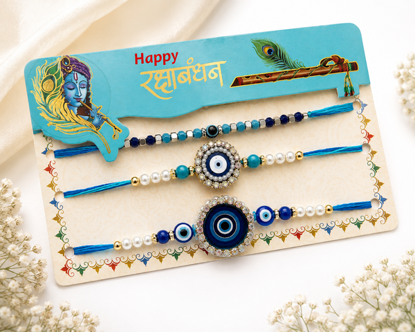Neel Nazar Evil Eye Rakhi Trio