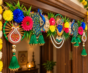 Shree Nath Ji Peacock Shubh Labh Bandhanwar Toran