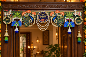 Shubh Deepawali Peacock Bandhanwar Toran
