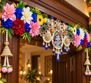 Krishna Peacock Floral Bandhanwar Toran