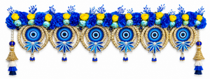 Evil Eye Blue Floral Bandhanwar Toran