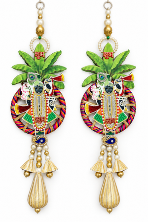 Shubh Labh Krishna Wall Hanging Latkan Pair
