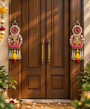 Lakshmi Ganesh Shubh Labh Wall Hanging Latkan Pair